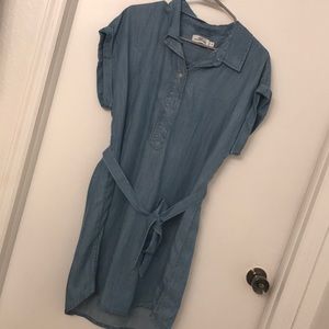 Vineyard Vines Chambray Tie Waist Dress SZ 8
